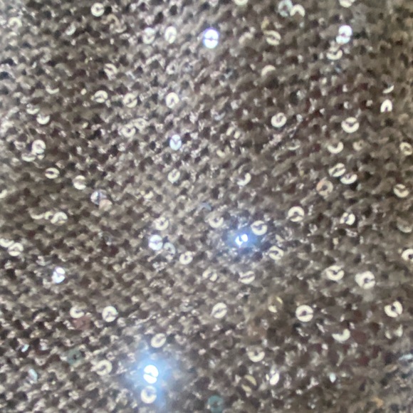 LA CHATEAU - Sparkle Detailed Brown Knit Sweater - Picture 3 of 11